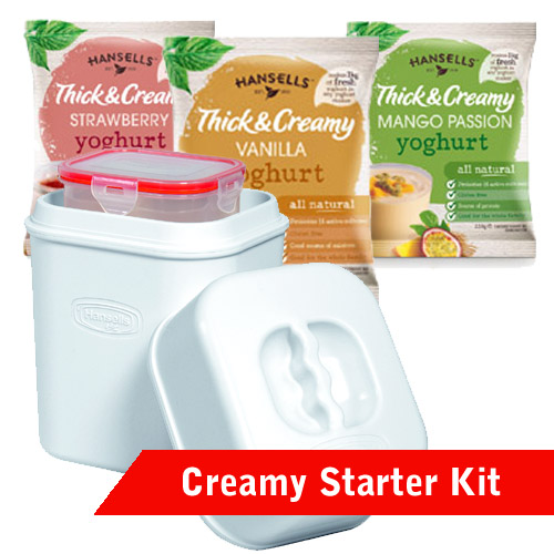 Hansells Yoghurt Thick 'n' Creamy 6 Sachet Starter Kit